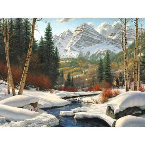 A6915 11CT/14CT/18CT/25CT/28CT oil scenery patterns Counted Cross Stitch DIY Cross Stitch Kits Embroidery Needlework Sets