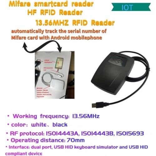 Desktop Contactless IC Card Mifare OEM Reader 13.56MHz HF Radio Frequency Identification With CL RC632 Chip