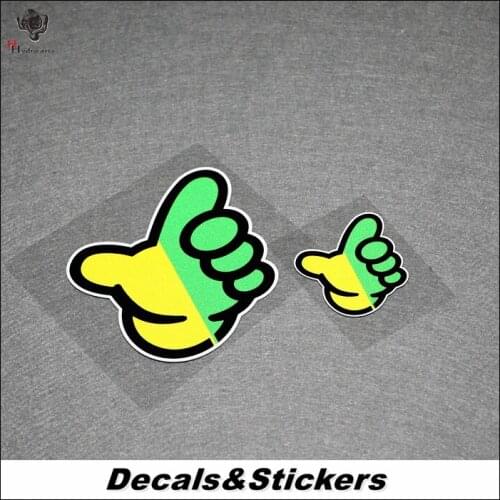 NO.S006 Hand JDM OSAKA Fingers 3M Reflective Caution Stickers MOTO GP Car Sticker Waterproof Decals Racing Motorcycle Protection