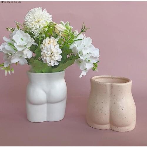 Nordic Abstract Human Body Ceramic Vase Shape Creative Simple Dried Flower Flower Arrangement Art Modern Home Decoration