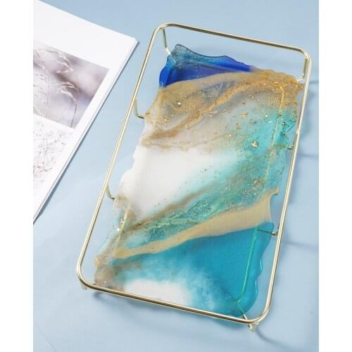 New Glue Mold Resin Mold Irregular Lace Fruit Plate Coaster Rack Metal Bracket Silicone Mold Cake Stand Fondant Tools Cake Decor