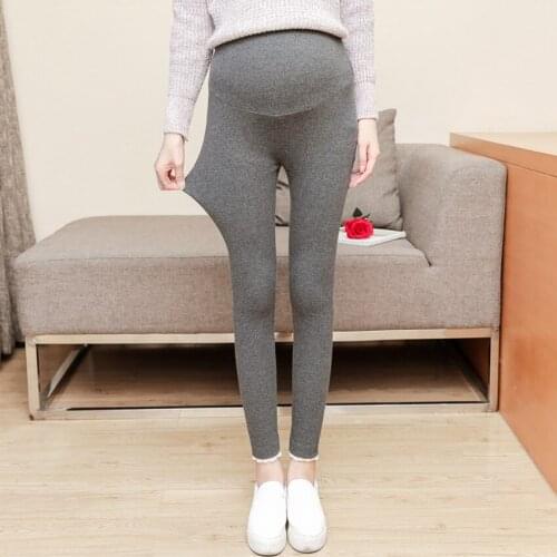 New pregnant womens pants spring and autumn leggings cotton fashion tide mother feet pregnant women stomach lift pants wear