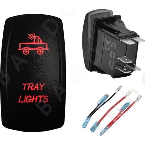 Jumper Wire Set，TRAY LIGHTS Car Boat RV Rocker Switch ON-OFF SPST Waterproof Car Button Dual Blue LED Light Camper Accessories