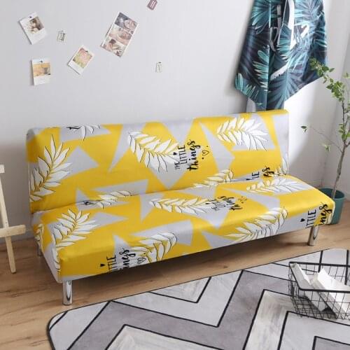 Folding Sofa Bed Cover All-wraped Folding Sofa Bed Cover Soft Skin-friendly Stretch Couch Towel Sofa Without Armrest