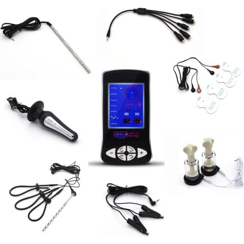 Electro Shock Sex Toys Breast Nipple Sucker Clamps Anal Plug Catheter Sound Penis Rings Electric Stimulation Massage Sex Product