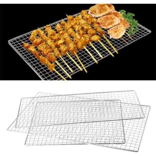 Stainless Steel BBQ Barbecue Grill Grilling Mesh Wire Net Outdoor Cooking 3 Size G8TB