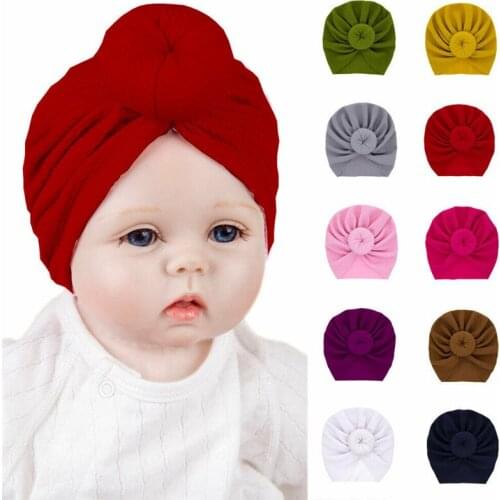 Newborn Toddler Kids Baby Boy Girl Hats Turban Beanie Hat Winter Warm Soft Cap