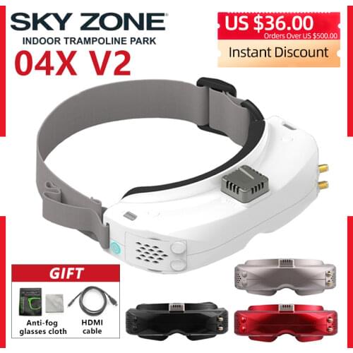 SKYZONE SKY04X OLED 5.8GHz 48CH Steadyview Receiver 1280X960 Drone toys w/ Head Tracker Fan FPV Goggles For RC Mini Drones