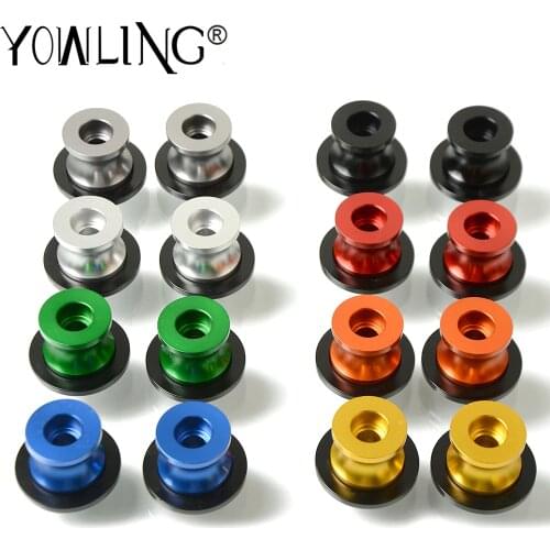 6mm Motorcycle CNC Swingarm Sliders Spools Paddock Stand Bobbins Swing Arm For Yamaha MT09 MT-09 MT-07 R1 R3 R6 R25 R6S R10