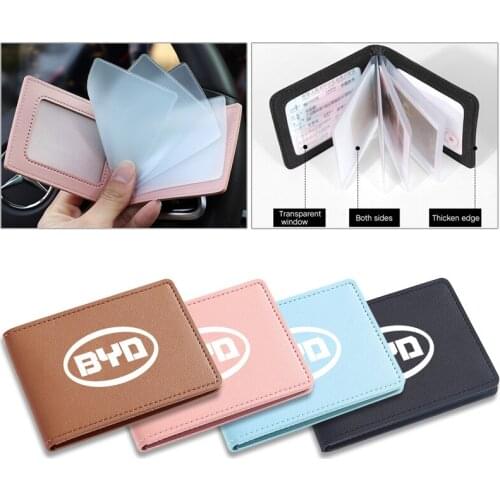 Super Slim Wallet PU Leather Mini Credit Card Wallet Driving License Card Holders Wallet for BYD F3 F0 S6 F3R F0 F 3
