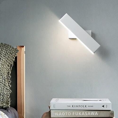 Led indoor wall lamps rotation adjustable switch modern wall sconce with switch stair wall light fixture hallway led wall sconce