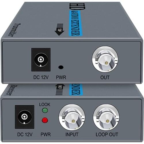 1Pair HD Audio Extender 500m 1080P Over HD Coax HD Kit Coaxial Cable Transmission Extender for Security Cameras Coaxial Loop Out