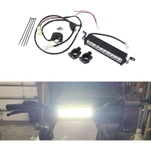 Universal LED Headlight Light Bar with Switch for Yamaha TTR110 Honda CRF110 Kawasiki KLX110 Dirt Bike Lighting Kit