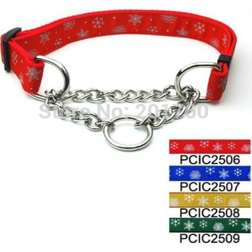2.5 Cm Wide High Quality Color Snowflakes Lace Control Pet Dog Collars (4 Colors) Pcic2506