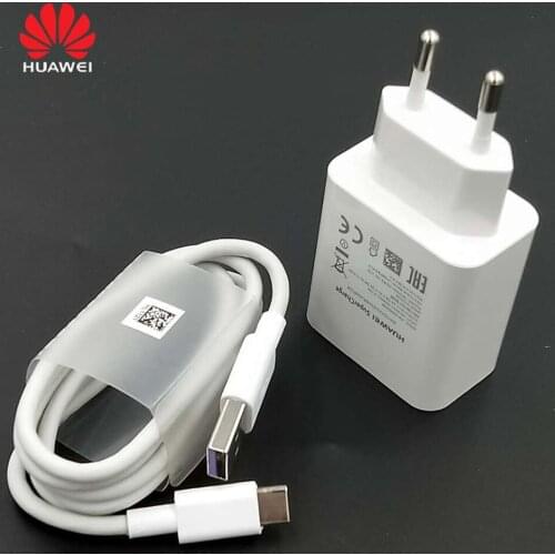 Original Huawei USB Supercharge Charger 5V 4.5A EU Plug Adapter Type C Cable For P40 P30 P20 Honor 20 30 Mate 40 Nova 5T 5 Pro