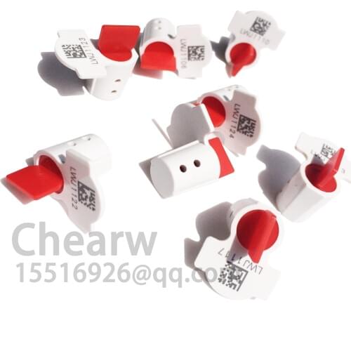 100pcs QR code meter seals torsion mini plastic / larser printing company signs and number customize rotation laser