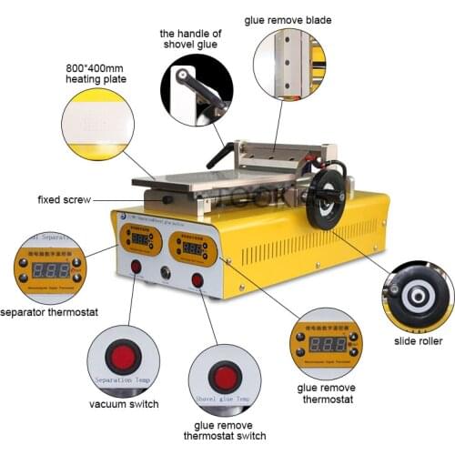 7 inch 200W LCD OCA Glue Removing Machine Polarizer Remover for LCD Refurbish For iPhone12ProMax-iPhone 6 Glue Remove