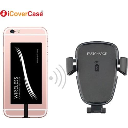 Car Stand Mount Qi Wireless Fast Charger For Iphone 5 5S 5C 6 6S 7 Plus Case Wireless Charging Car Phone Holder For Iphone7 Plus