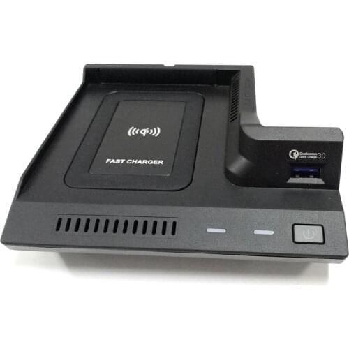 Car QI Wireless Charging Phone Charger Charging Case Accessories for Mercedes Benz AMG C63 GLC C Class 2015-2020