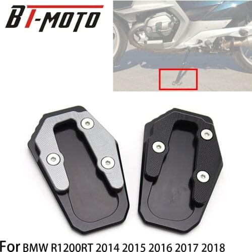 For BMW R1200RT R 1200 RT 2014 2015 2016 2017 2018 Motorcycle CNC Kickstand Foot Enlarger Side Stand Extension Pad Support Plate
