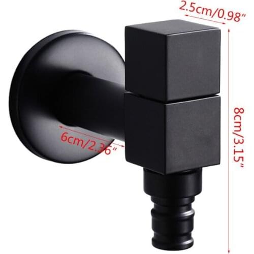 Black Copper Faucet Wall Mounted Washing Machine Mop Pool Tap for Bathroom