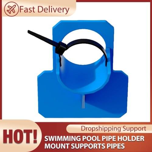 Swimming Pool Pipe Holder Mount Supports Pipes 30-37mm Fits For Above Ground 32mm Hose Outlet With Free Cable Tie