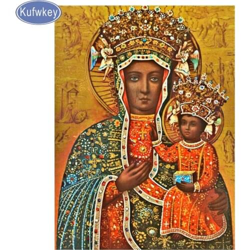 Our Lady photo Diamond Painting Cross Stitch,Full Square round resin Diamond Embroidery icons Religious Mosaic pattern diy 3d