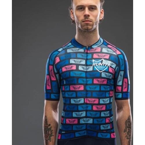 Hunter Cycling Jersey Men Short Sleeve Shirt Summer MTb Triathlon Shirt Maillot Ciclismo Hombre cycling equipment Masculino Top