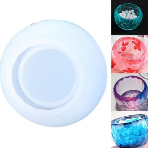 Crystal Epoxy Resin Mold Rhombus Small Bowl Silicone Mould DIY Crafts Ornaments Decorations Making Tool