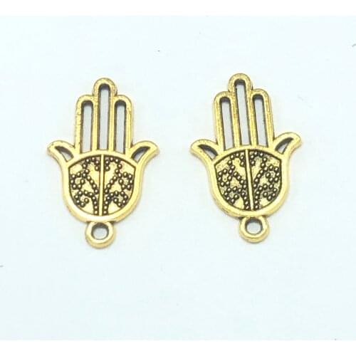 JunKang 20pcs 16mm*26mm popular American palm pendant DIY handmade bracelet Necklace Jewelry connection accessories