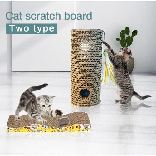 Cat Toys Cat Scratch Board S-Shaped Corrugated Paper With Cats Claw Grinding Nail Scraper Mat Mattress Large Size Sofa Design