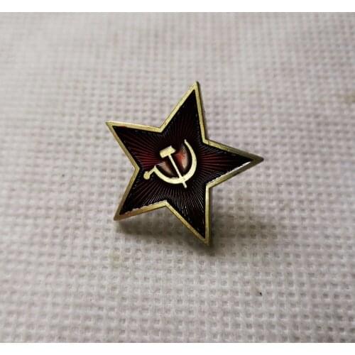 Red Star Hammer Sickle Communism Emblem Soviet Union Symbol Ussr Pin Cold War