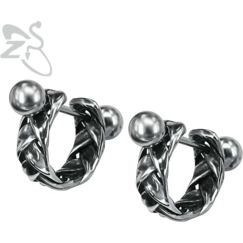 Round Earrings Punk Aretes Hoop Earring Fashion Pendientes Stainless Steel Aros Earrings Fashion Jewelry 2018 Piercing Brincos