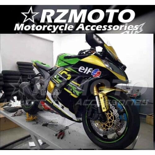 Injection Mold New ABS Whole Fairings Kit Fit for Kawasaki Ninja ZX-10R 2011 2012 2013 2014 2015 10R 11 12 13 14 15 Golden cool