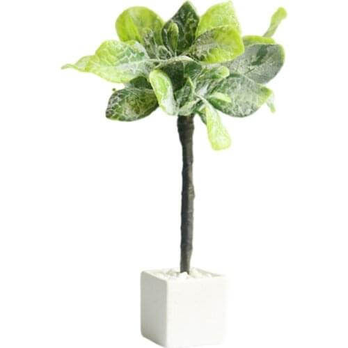 Dollhouse Miniature Potted Plant Tree Bonsai Greenery Display Toys Scenery Supplies for 1:8 1:12 Dollhouse for Garden Decor