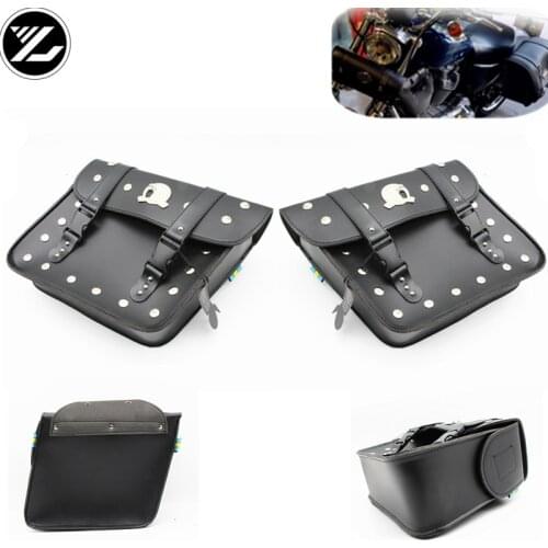 Motorcycle Saddle Bag Pu Leather Motorcycle Side Tool Tail Bag Luggage Bag for yamaha Harley suzuki kawasaki bmw ducati Triumph