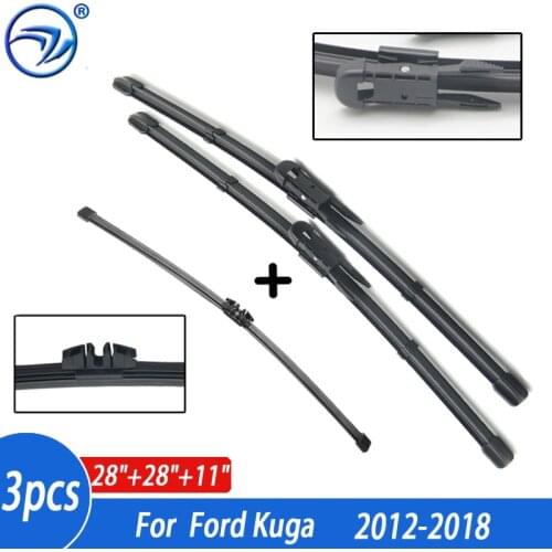 Wiper Front & Rear Wiper Blades Set For Ford Kuga MK 2 Escape C520 2012 - 2018 Windshield Windscreen Window 28"+28"+11"