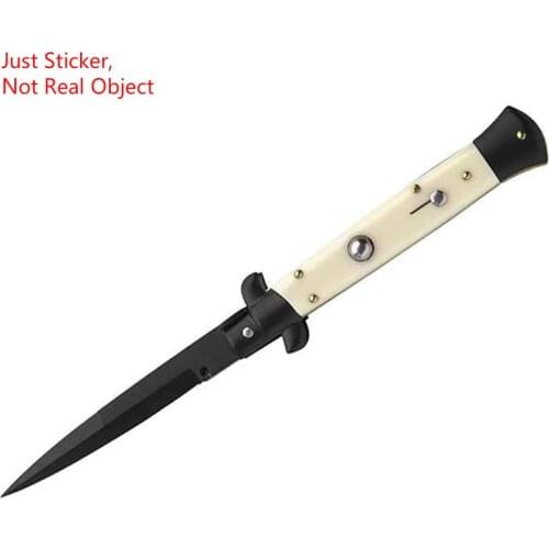 15cm For Automatic Switchblade Knife Car Truck Decal Bumper Window Graffiti Stickers Waterproof For Car Or Home Decoration