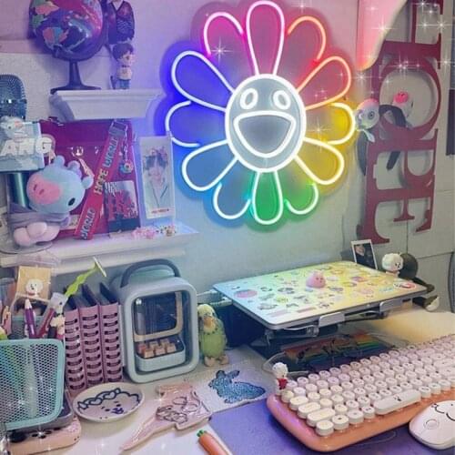 Customized Neon Sign Flower Neon Sign Party Bar Store Room Home Wedding Birthday Decoration Gift Wall Hanging Decor