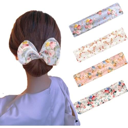 New Pattern Magic Women Hair Bands DIY Bun Maker Headbands Fruit Print Knotted Wire Hairbands Twist Maker Hair Accessories