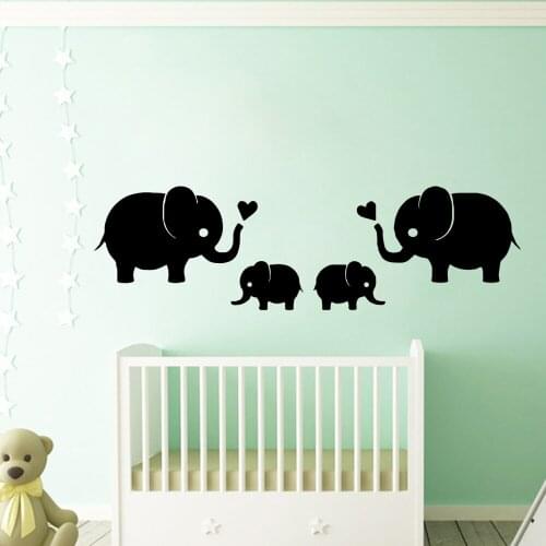 NEW Elephant Wall Sticker Removable Wall Stickers Diy Wallpaper For Living Room Kids Room Home Party Decor Wallpaper