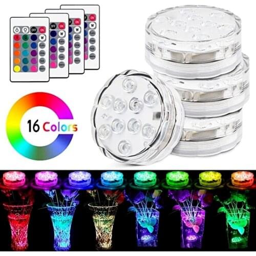 Multi Color Swimming Pool Light LED Underwater Lamp Waterproof Battery Operated for Jacuzzi Inflable Fishing Pond Garden Decor