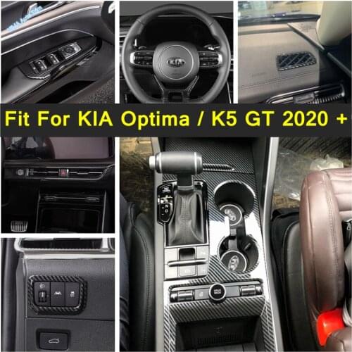 Steering Wheel Decoration / Air AC Vent Outlet / Gear Shift Panel Cover Trim For KIA Optima / K5 GT 2020 2021 ABS Interior Parts