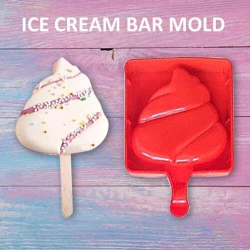 Silicone Ice Cream Bar Mold With 20 Wooden Sticks DIY Homemade Dessert Freezer Juice Ice Maker Mould Kitchen DIY Popsicle Tools