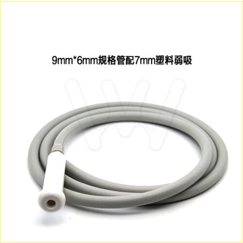 Dental Silicone Tube Saliva Ejector Weak Suction Hose 9X6mm with weak tip 7mm