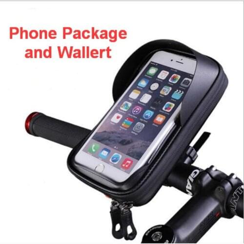 Bicycle Phone Holder Bike Head Tube Handlebar Cell Mobile Phone Bag Case Holder Waterproof Touch Screen Phone Mount Bags 6inch