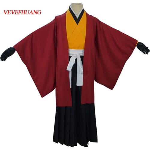 VEVEFHUANG Anime Comic Demon Slayer: Kimetsu No Yaiba Keigoku Enichi Cosplay Costume Men Kimono Clothes Halloween Costumes set