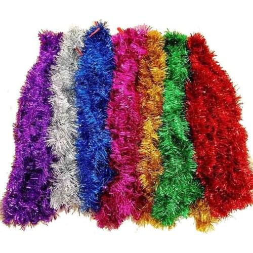 Colorful Garland Christmas Tree Omament Wire Tinsel Hanging Rattan Party Supply Wedding Festival Birthday Accessories Decoration