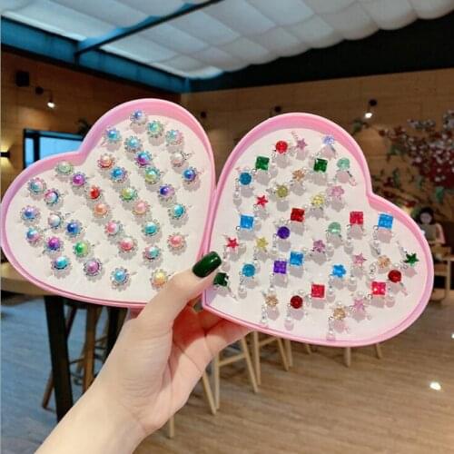 Jewelry 2021 Cute Childrens Rings Set Fashion Sweet Accessories For Girls Free Shipping Child Chic Gifts Adjustable Finger Ring