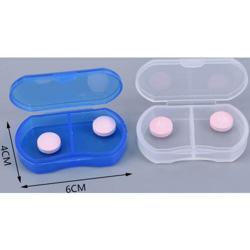 1pcs 2 Grids Mini Pill Box Portable Pills Medicine Drugs Case Box Secret Stash Pill Container Tool